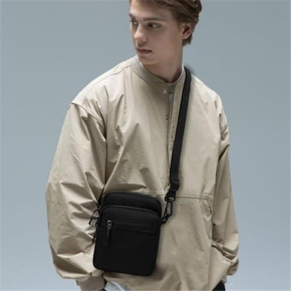 Small Messenger Bag for Men Women, Water Resistant Adjustable Crossbody - Picture 2 of 6